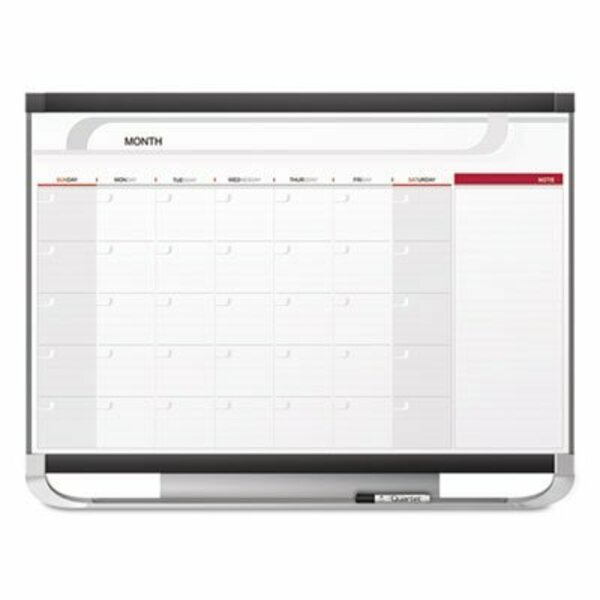 Quartet Mfg. Quartet, PRESTIGE 2 MAGNETIC TOTAL ERASE MONTHLY CALENDAR, 48 X 36, GRAPHITE COLOR FRAME CP43P2